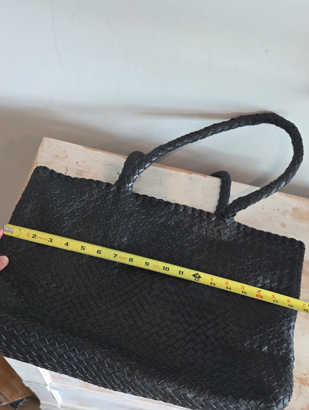 Milaner Classic Elena Woven Black Tote Bag – Classic Everyday Handbag - Picture 13 of 13